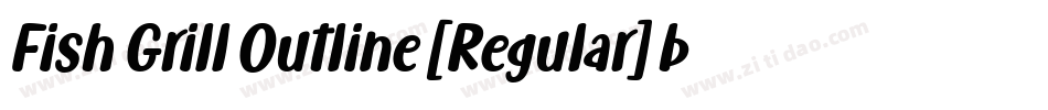 Fish Grill Outline [Regular] by 7NTypes字体转换